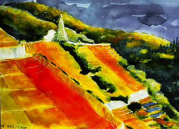 Herbstliche Weinberge an der Mittel-Ahr, Dernau