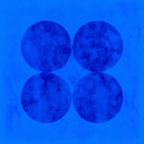 Scandinavia Nordic Abstract on Blue by Mad Dog Art