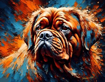 The Wrinkled Royalty 2: Vier uw Dogue de Bordeaux met originele kunst!** van Johannas Art Creations