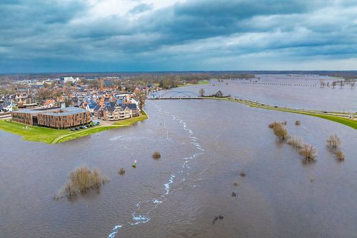 La Vecht en crue inondation à Dalfsen