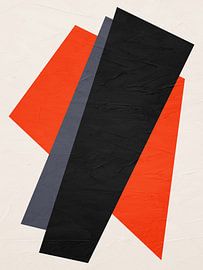 Abstract organic geometric art in earth tones by Online Arts