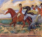 Paardrijdend op jacht - Hans von Faber du Faur, 1937 van Atelier Liesjes thumbnail
