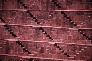 Detail van trapput Chand Baori , India