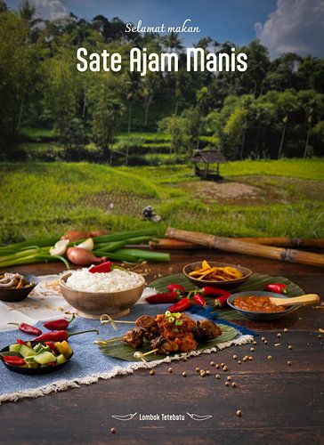 Sate Ajam Manis, cuisine indonésienne sur Desiree Meulemans