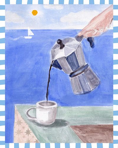 Koffieochtend aan de kust