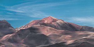 Landschaft der spanischen Kanareninsel Lanzarote, das Timanfaya-Gebirge