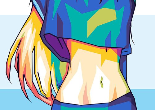 Sexy lichaam meisjes Anime landschap