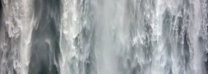 Panoramic water Skógafoss waterfall in Iceland.