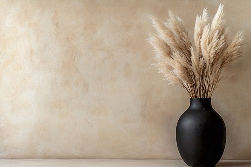 Elegante vaas met pampasgras