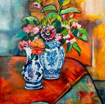 Flowers on the table by Liesbeth Serlie