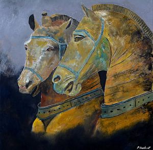 Two horses sur pol ledent