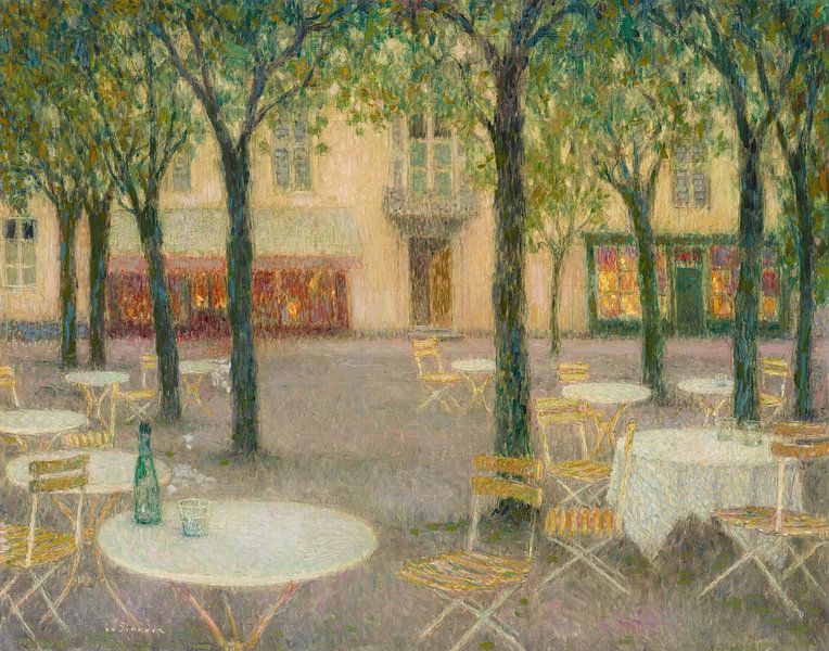 The Place des boveurs d’eau, Aix-les-Bains, Henri Le Sidaner by Masterful Masters