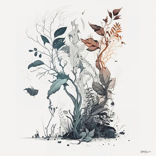 plant met rustige kleuren
