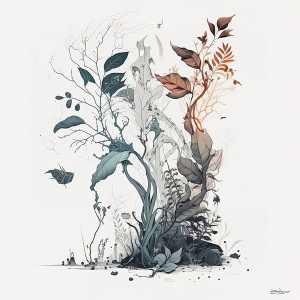plant with calm colours by Gelissen Artworks