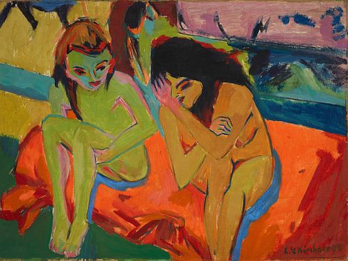Naakte meisjes praten, Ernst Ludwig Kirchner,