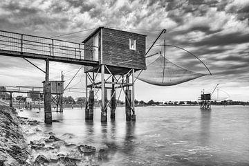 Fishing cottages in St. Nazaire France. by Ron van der Stappen