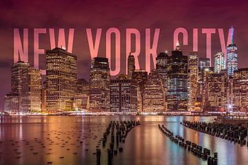 NEW YORK CITY Skyline van Melanie Viola