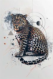 Geometrisch luipaard van Poster Art Shop