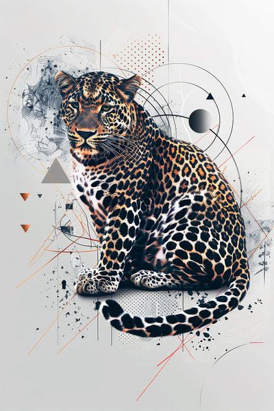 Geometric leopard by Poster Art Shop