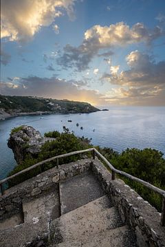 Coast, beach and bay. Sunset in Italy by Fotos by Jan Wehnert