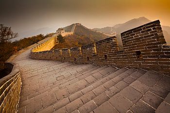 Chinesische Mauer bei Sonnenuntergang