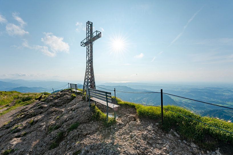 Beautiful sunny summer day on the Hochgrat with a view of Lake Constance by Leo Schindzielorz