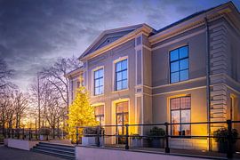 L'IJsselhotel à Noël et au coucher du soleil sur Bart Ros