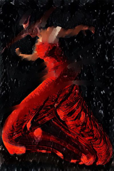 Fiery Red Rhythm by Alida van Luijn-Toet