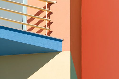 Colourful buildings in Albufeira, Portugal by Truus Nijland