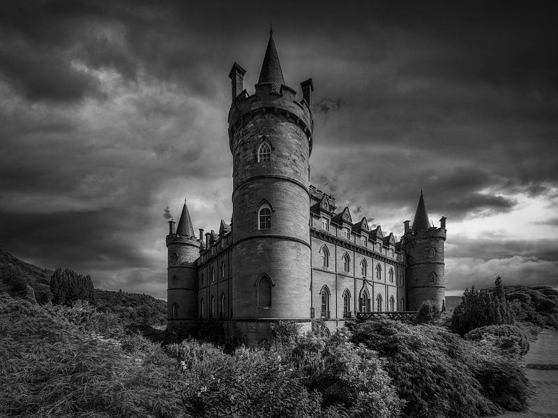 Inveraray Castle - Scotland (Black &amp; White) by Mart Houtman