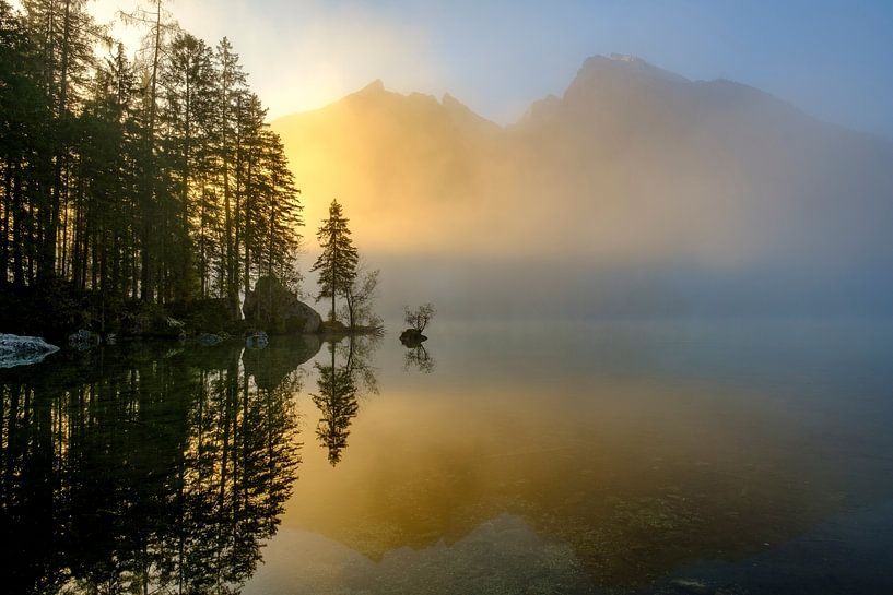 Ochtendgloren aan de Hintersee van Willem Laros | Reis- en landschapsfotografie