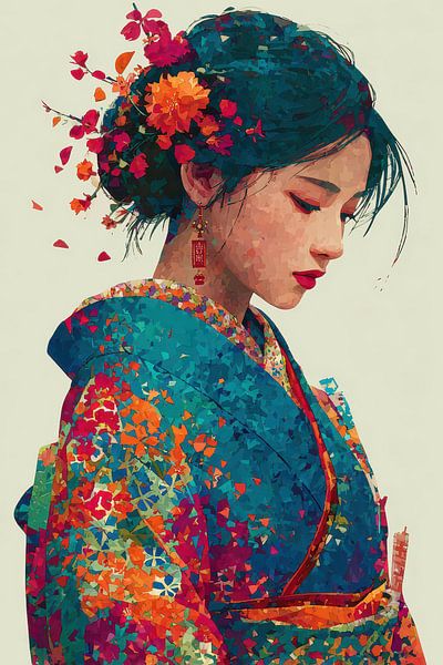 pittoresque art japonais Geisha par Egon Zitter