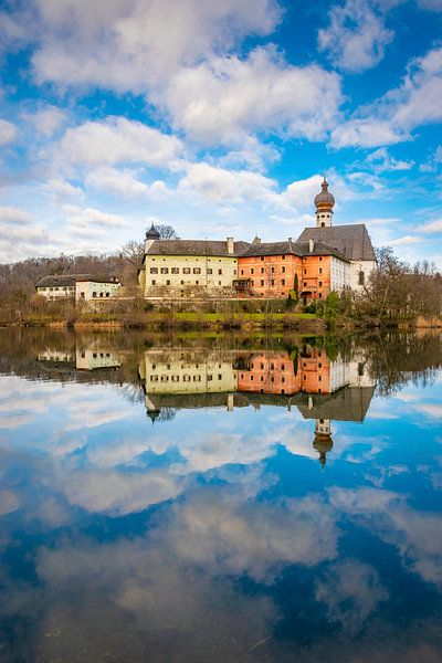 Lake Höglwörth with monastery by Martin Wasilewski