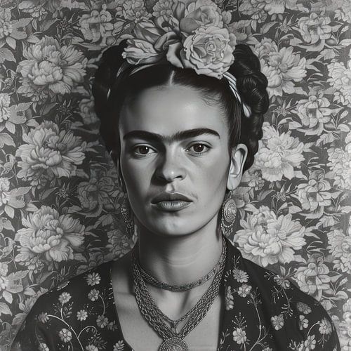 Frida Poster Black and White