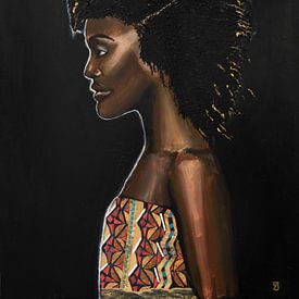 African woman -afro van Yvon Jonckbloedt