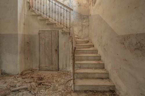 Decay staircase in old school Italy