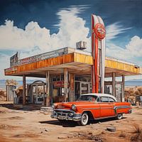 Retro petrol pump