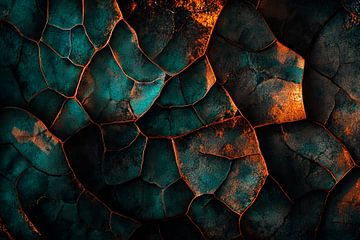 Struktur von rissigem Material von Poster Art Shop