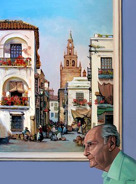 Manuel Fernandez Garcia in Carmona Schilderij van Paul Meijering