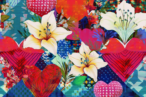 Bloemen  en harten