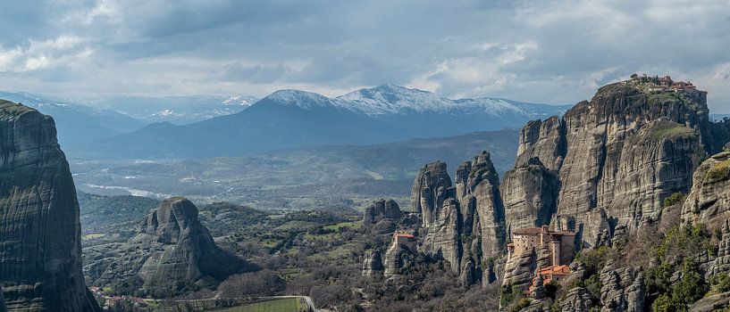 Meteora-Klöster an einem sonnigen Wintertag von Teun Ruijters