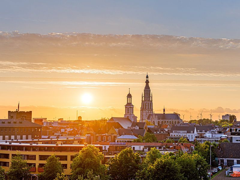 Sunset Grote Kerk - Breda skyline - North Brabant - Netherlands by I Love Breda