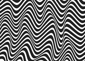 Optische illusie golvende lijnen van Mike Maes