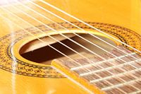 Nahaufnahme einer Gitarre