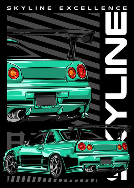 Nissan Skyline GTR R34 JDM Car by Adam Khabibi