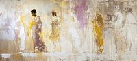 Modern Gold Art | Gold Figures by ARTEO Paintings thumbnail