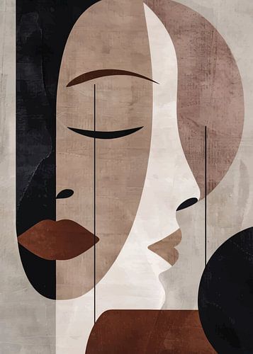 Sérénité cubiste - Visages de réflexion