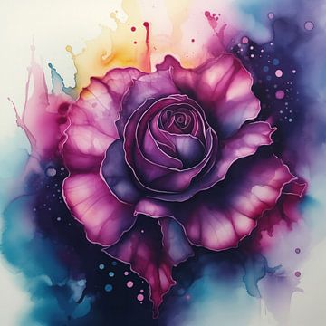 paarse bloem van Virgil Quinn - Decorative Arts
