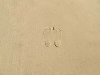 Footprints on beach