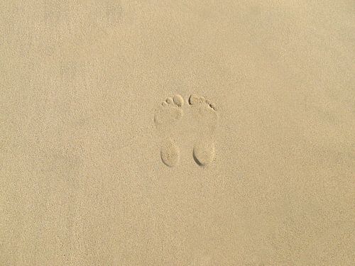 Footprints on beach